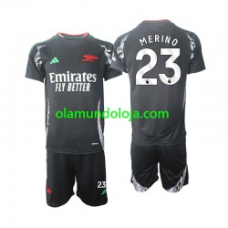 Camisola Arsenal Merino 23 Criança Equipamento Segundo 2024-2025 Manga Curta
